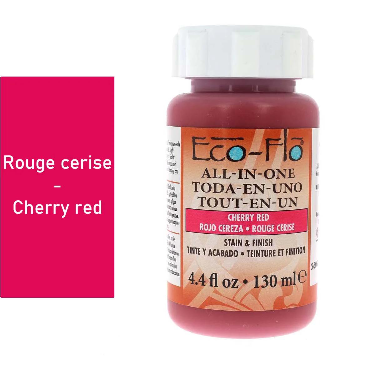 Teinture 2 en 1 pour cuir - Eco-Flo - 130ml - ROUGE CERISE / CHERRY RED