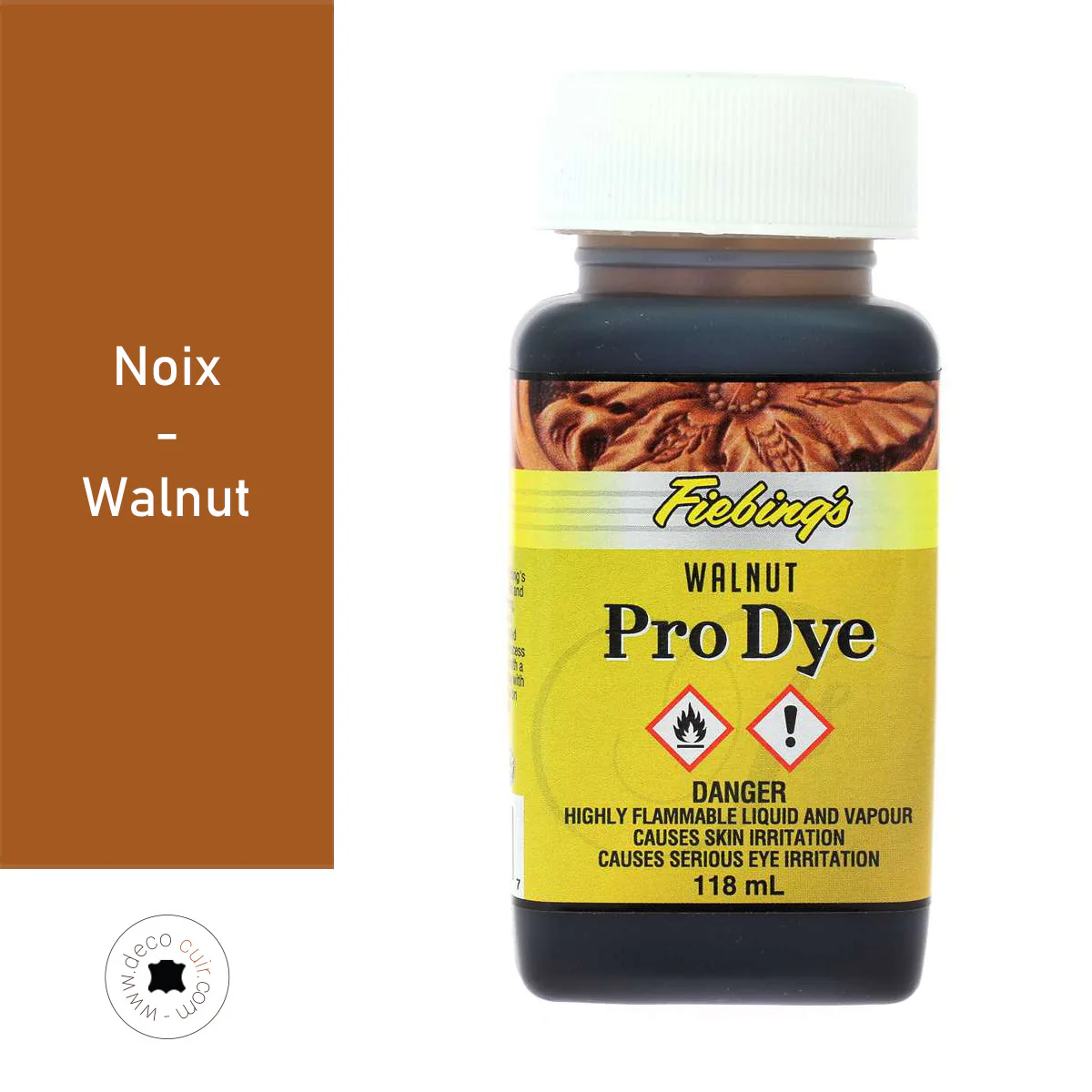 Teinture à l'huile - Fiebing's Pro Dye 118ml - NOIX / WALNUT