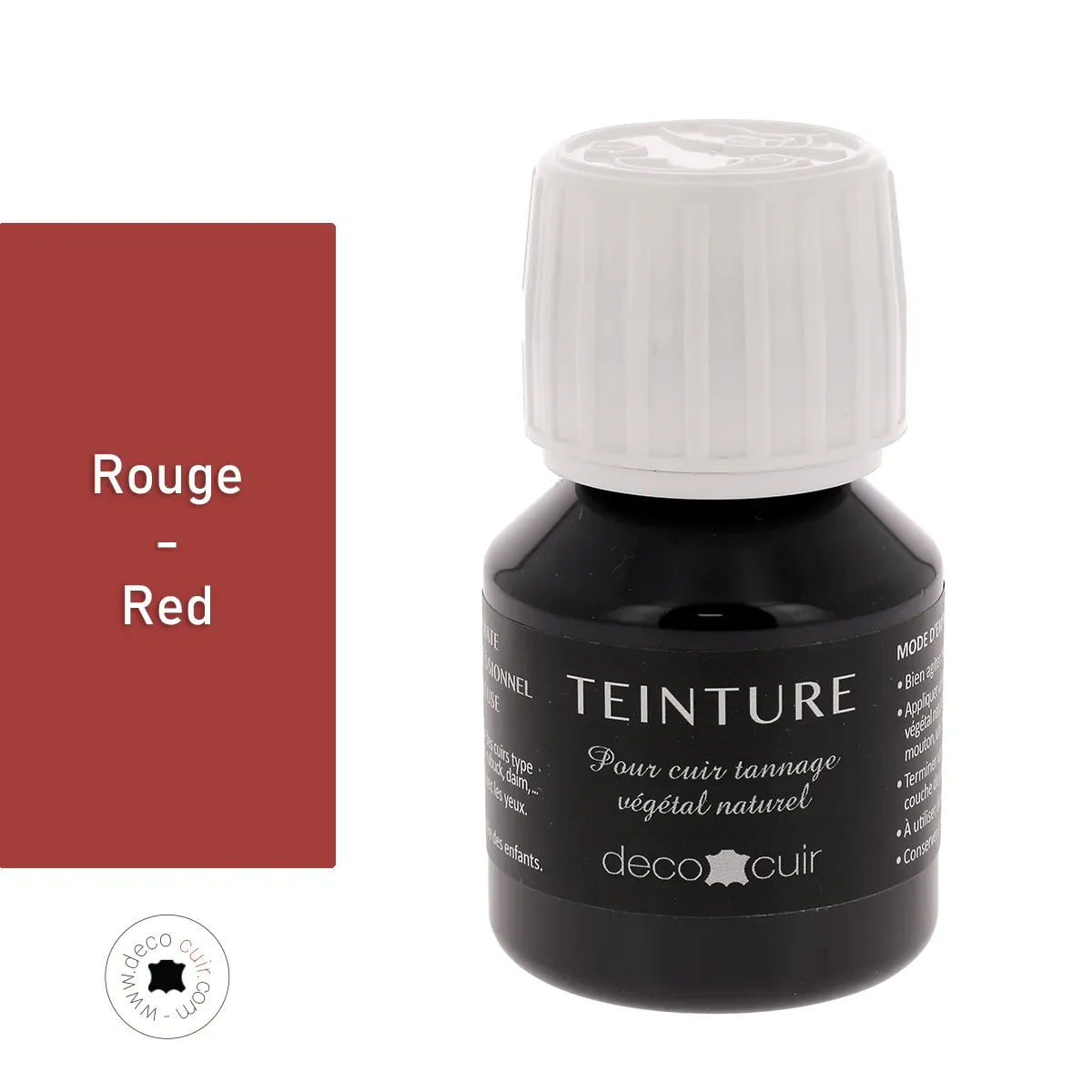 Teinture base aqueuse Deco Cuir - ROUGE