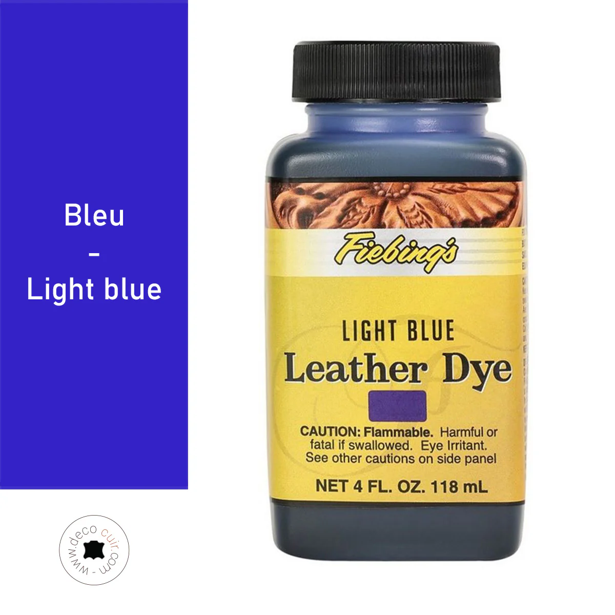 Teinture pour cuir FIEBING'S Leather dye - BLEU / LIGHT BLUE