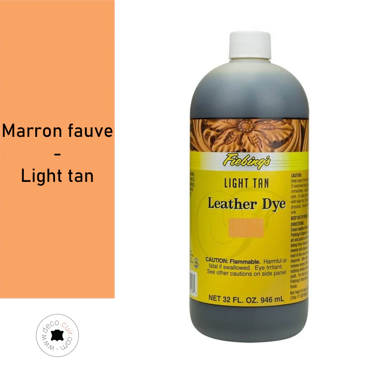 Teinture pour cuir FIEBING'S Leather dye - MARRON FAUVE / LIGHT TAN - Image 3