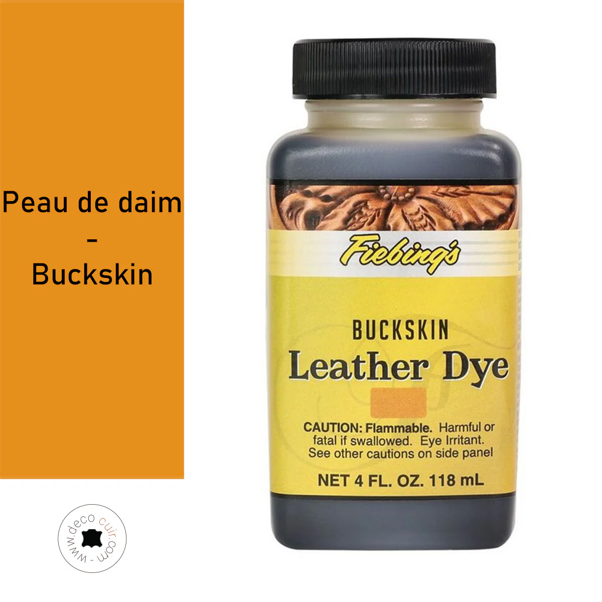 Teinture pour cuir FIEBING'S Leather dye 118ml - PEAU DE DAIM / BUCKSIN