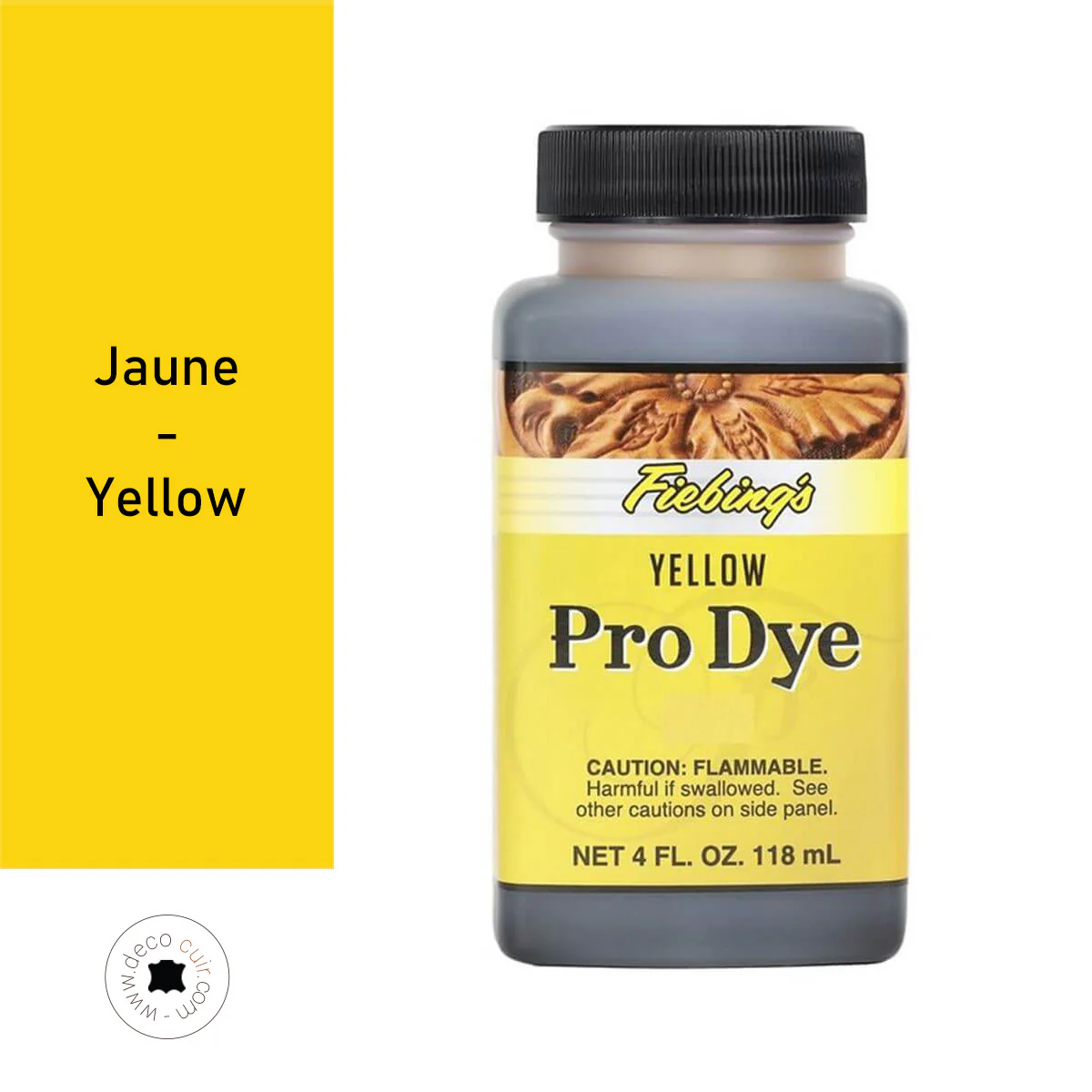 Teinture à l'huile - Fiebing's Pro Dye 118ml - JAUNE / YELLOW
