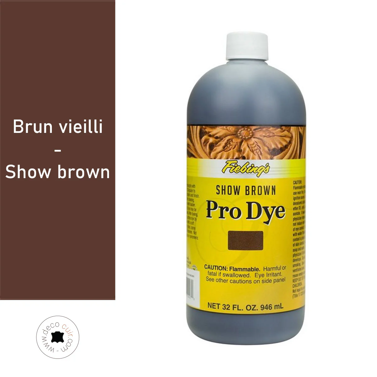 Teinture à l'huile - Fiebing's Pro Dye - BRUN VIEILLLI / SHOW BROWN - Image 3